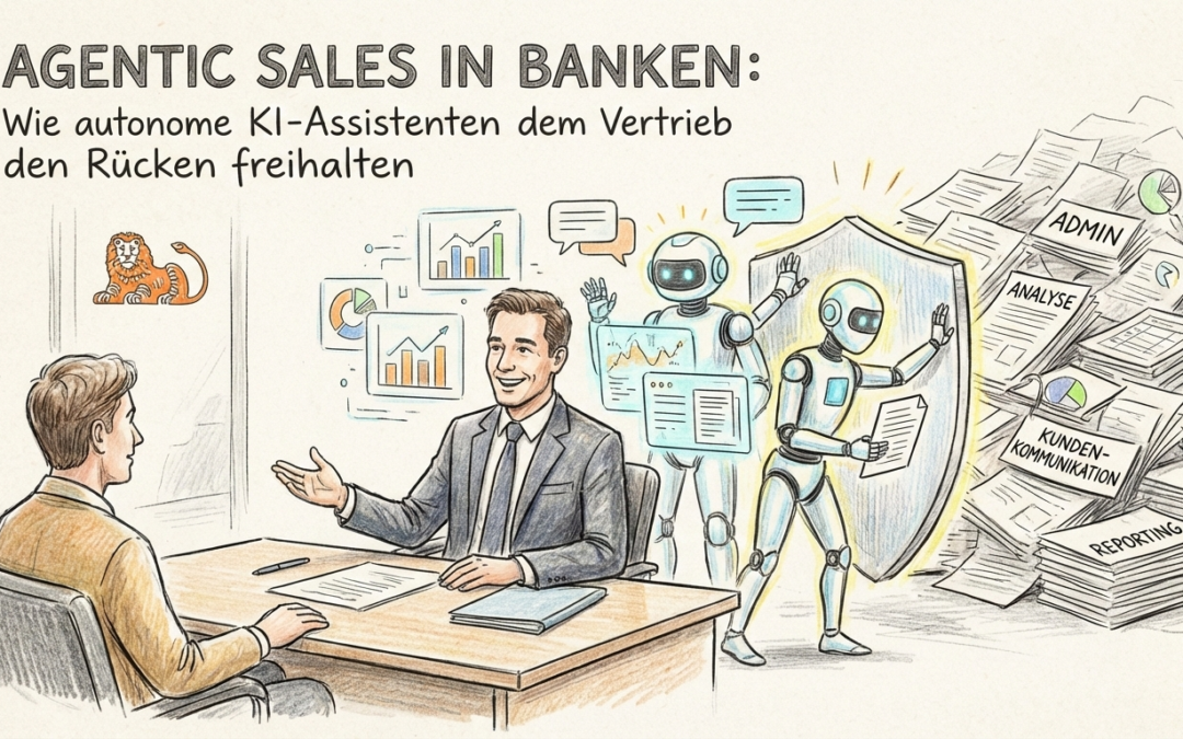 Agentic Sales in Banken: Wie autonome KI-Assistenten dem Vertrieb den Rücken freihalten und das Neugeschäft sichern